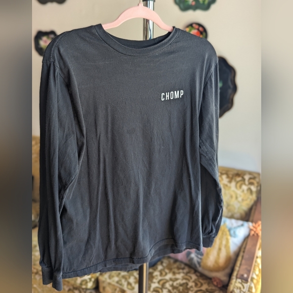 Men's Chomp Always Prickly Long Sleeve Black Shirt size Large - Picture 3 of 3
